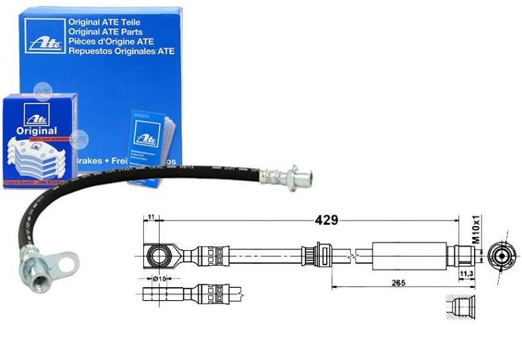 Furtun frana fata ATE OPEL ASTRA-H
